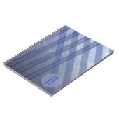 Abstrakte Streifen/violett-graue Färsen/Monogramm Notizblock (Linke Seite)