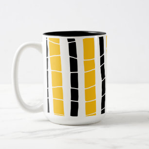 Abstrakte Streifen Zweifarbige Tasse