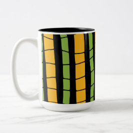Abstrakte Streifen Zweifarbige Tasse