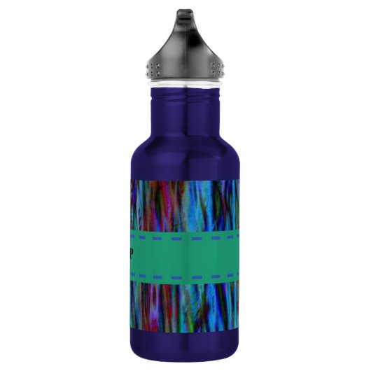 Abstrakte Streifendesign Edelstahlflasche (Rechts)