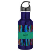 Abstrakte Streifendesign Edelstahlflasche (Vorderseite)