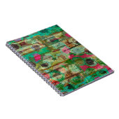 abstrakte Streifengestaltung mit Holzfaserstruktur Notizblock (Rechte Seite)