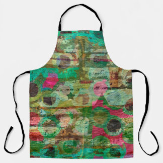 abstrakte Streifengestaltung mit Holzfaserstruktur Schürze