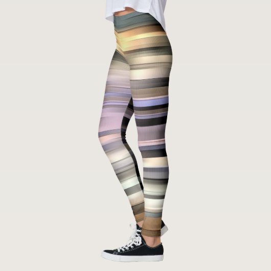 Abstrakte Streifengradition Leggings (Links)