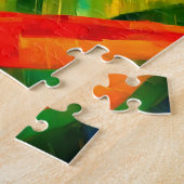Abstrakte Strelitzie-Blume Tropisch  Puzzle (Seite)