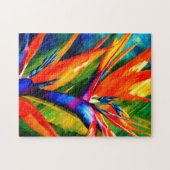 Abstrakte Strelitzie-Blume Tropisch  Puzzle (Horizontal)