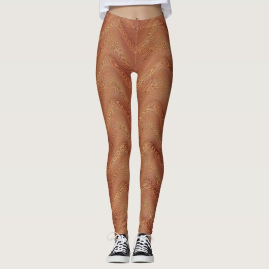 Abstrakte Strickkunst Leggings (Vorderseite)