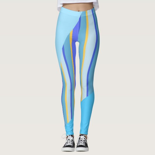 abstrakte Strickkunst Leggings (Vorderseite)