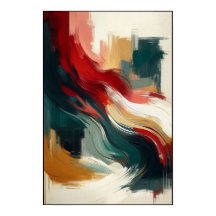 Abstrakte Strömungen auf einer Creme-Leinwand