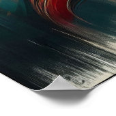 Abstrakte Strömungen auf einer Creme-Leinwand Poster (Ecke)