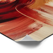 Abstrakte Strömungen auf einer Creme-Leinwand Poster (Ecke)