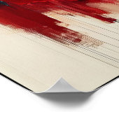 Abstrakte Strömungen auf einer Creme-Leinwand Poster (Ecke)