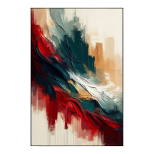 Abstrakte Strömungen auf einer Creme-Leinwand