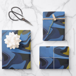 Abstrakte Strömungskunst Geschenkpapier Set