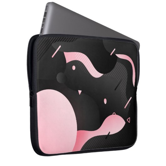 Abstrakte Strömungswellenform Laptopschutzhülle (Vorne Rechts)