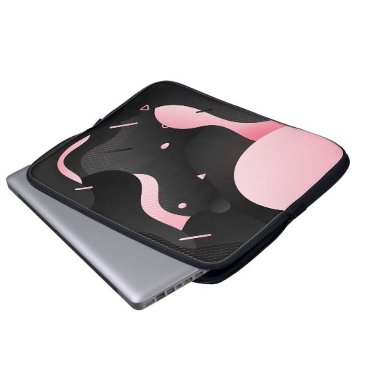 Abstrakte Strömungswellenform Laptopschutzhülle (Vorne Knopf)