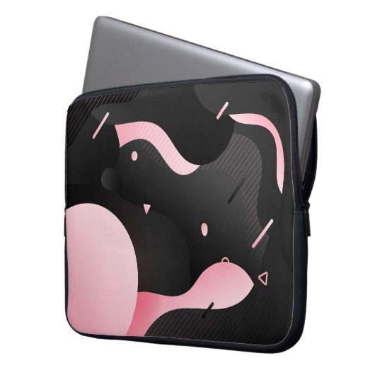 Abstrakte Strömungswellenform Laptopschutzhülle (Vorderseite Links)