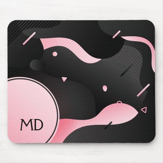 Abstrakte Strömungswellenform Mousepad (Vorne)
