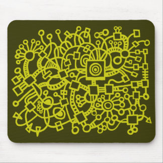 Abstrakte Struktur - Banane auf Murky Green Mousepad