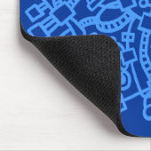 Abstrakte Struktur - Blauschattierungen Mousepad (Ecke)
