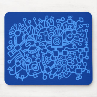 Abstrakte Struktur - Blauschattierungen Mousepad