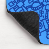 Abstrakte Struktur - Blauschattierungen Mousepad (Ecke)