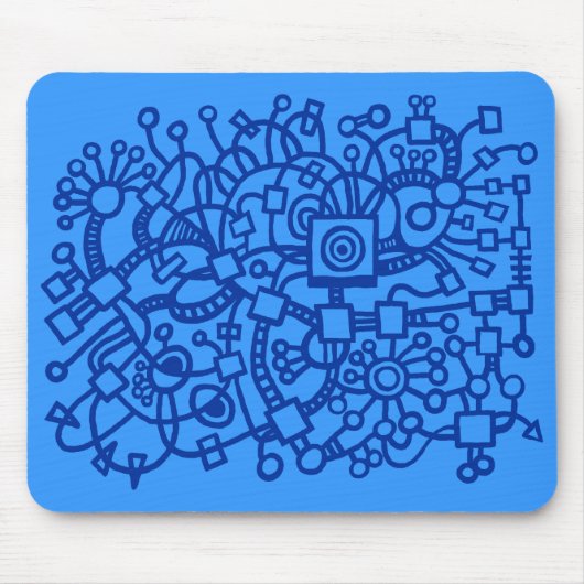 Abstrakte Struktur - Blauschattierungen Mousepad (Vorne)
