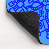 Abstrakte Struktur - Blauschattierungen Mousepad (Ecke)