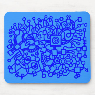 Abstrakte Struktur - Blauschattierungen Mousepad