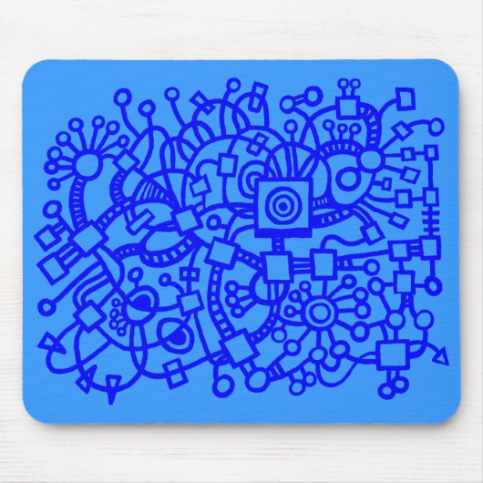 Abstrakte Struktur - Blauschattierungen Mousepad (Vorne)