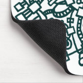Abstrakte Struktur - Dunkelgrün auf Weiß Mousepad (Ecke)