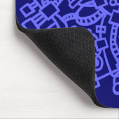Abstrakte Struktur - Electric Blue on Deep Navy Mousepad (Ecke)