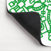 Abstrakte Struktur - Grasgrün auf Weiß Mousepad (Ecke)