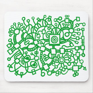 Abstrakte Struktur - Grasgrün auf Weiß Mousepad