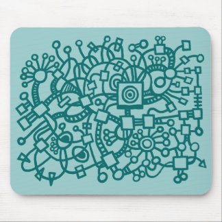 Abstrakte Struktur - Grüne Farbtöne Mousepad
