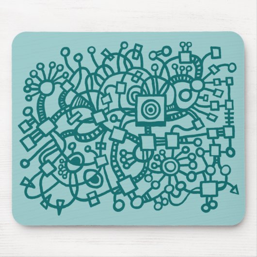 Abstrakte Struktur - Grüne Farbtöne Mousepad (Vorne)
