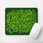 Abstrakte Struktur - Grüne Farbtöne Mousepad (Mit Mouse)
