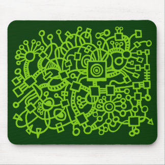 Abstrakte Struktur - Grüne Farbtöne Mousepad