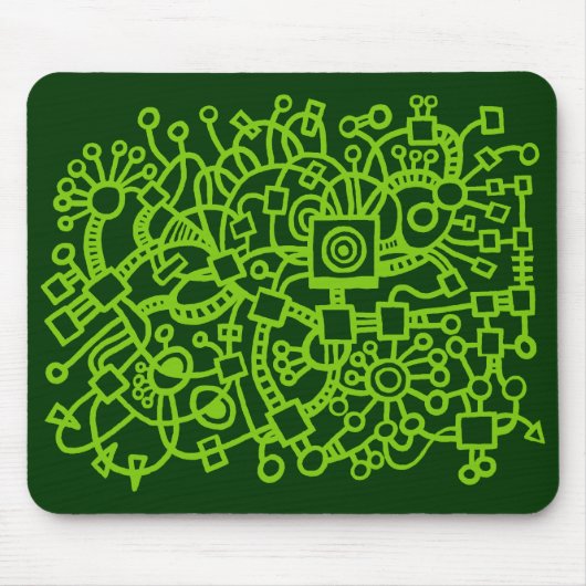Abstrakte Struktur - Grüne Farbtöne Mousepad (Vorne)