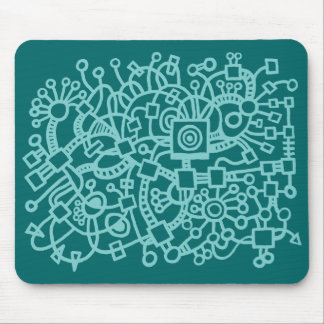 Abstrakte Struktur - Grüne Farbtöne Mousepad