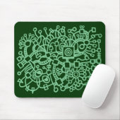 Abstrakte Struktur - Grüne Farbtöne Mousepad (Mit Mouse)