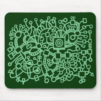 Abstrakte Struktur - Grüne Farbtöne Mousepad