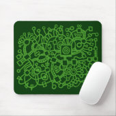 Abstrakte Struktur - Grüne Farbtöne Mousepad (Mit Mouse)