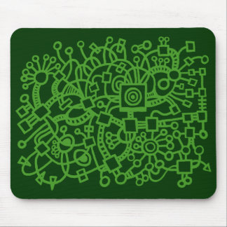 Abstrakte Struktur - Grüne Farbtöne Mousepad