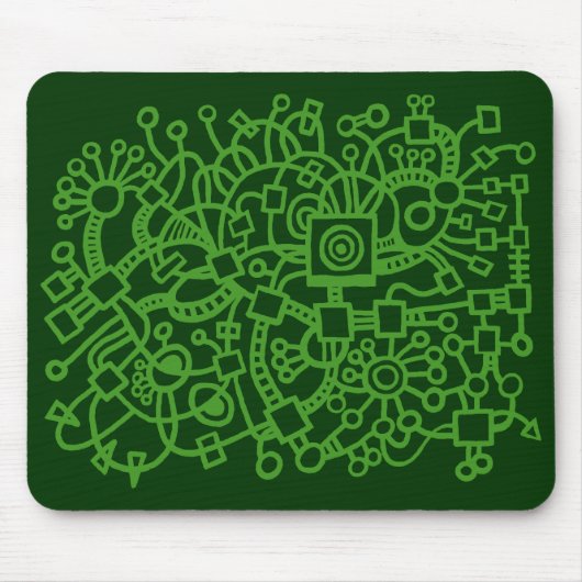 Abstrakte Struktur - Grüne Farbtöne Mousepad (Vorne)