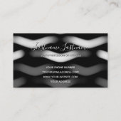 Abstrakte Struktur in Schwarzweiß Visitenkarte (Rückseite)