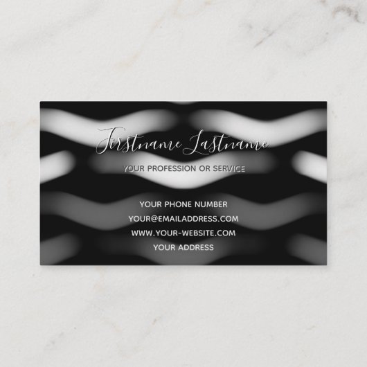 Abstrakte Struktur in Schwarzweiß Visitenkarte (Rückseite)