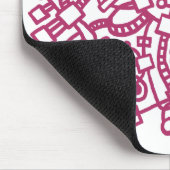 Abstrakte Struktur - Krimi auf Weiß Mousepad (Ecke)