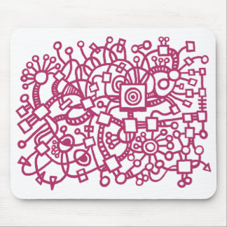 Abstrakte Struktur - Krimi auf Weiß Mousepad