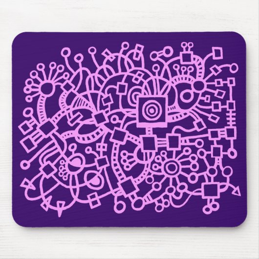 Abstrakte Struktur - Leichte Violette auf tiefer L Mousepad (Vorne)